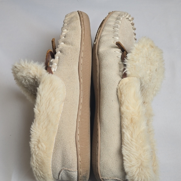 J. Crew Cream Moccasins with Brown Accents - Picture 3 of 5